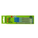 AUCHAN Stylos Bille x4 Pointe Moyenne - Bleu