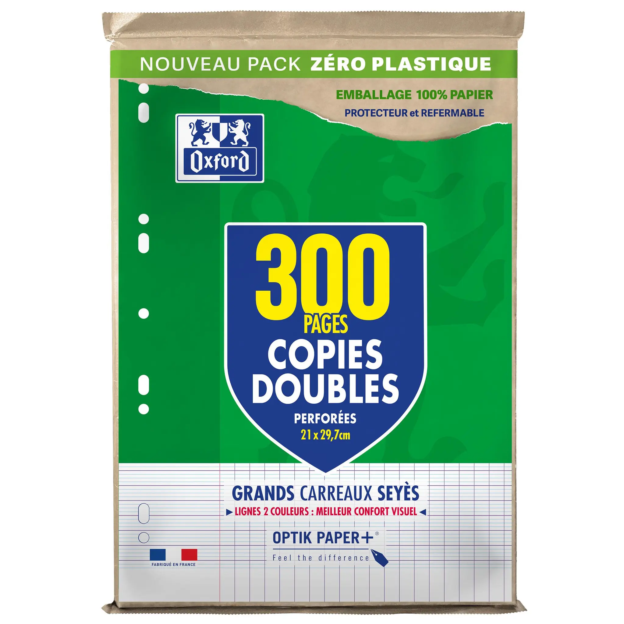 HAMELIN Etui de copies doubles Oxford 200 pages A4 Grands carreaux