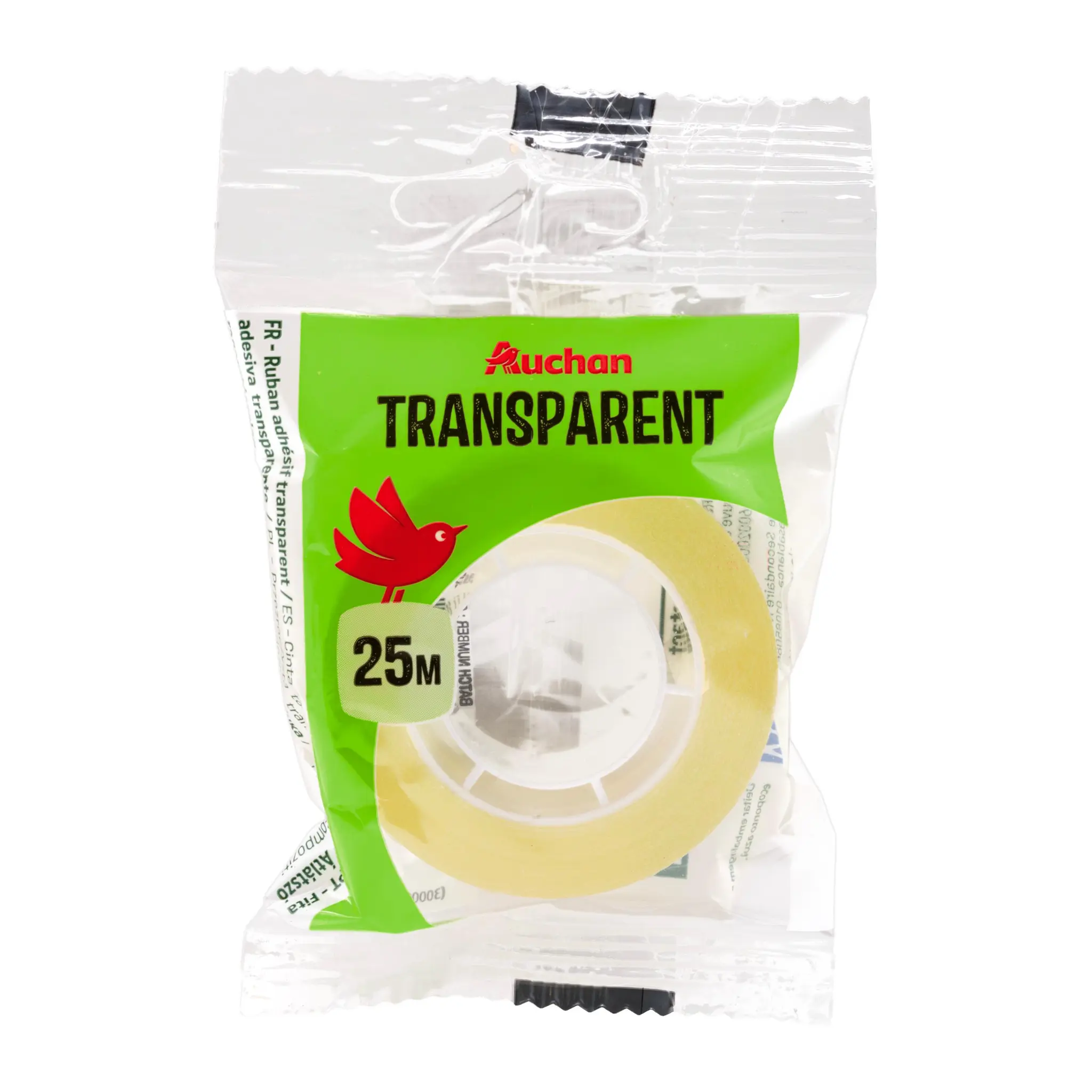 AUCHAN Rouleau adhésif 25m - Transparent