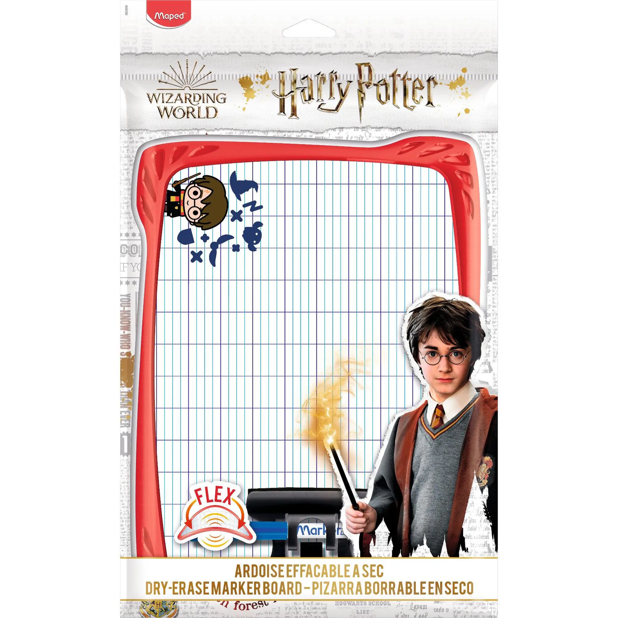MAPED Ardoise blanche plastique+Accessoire Harry Potter