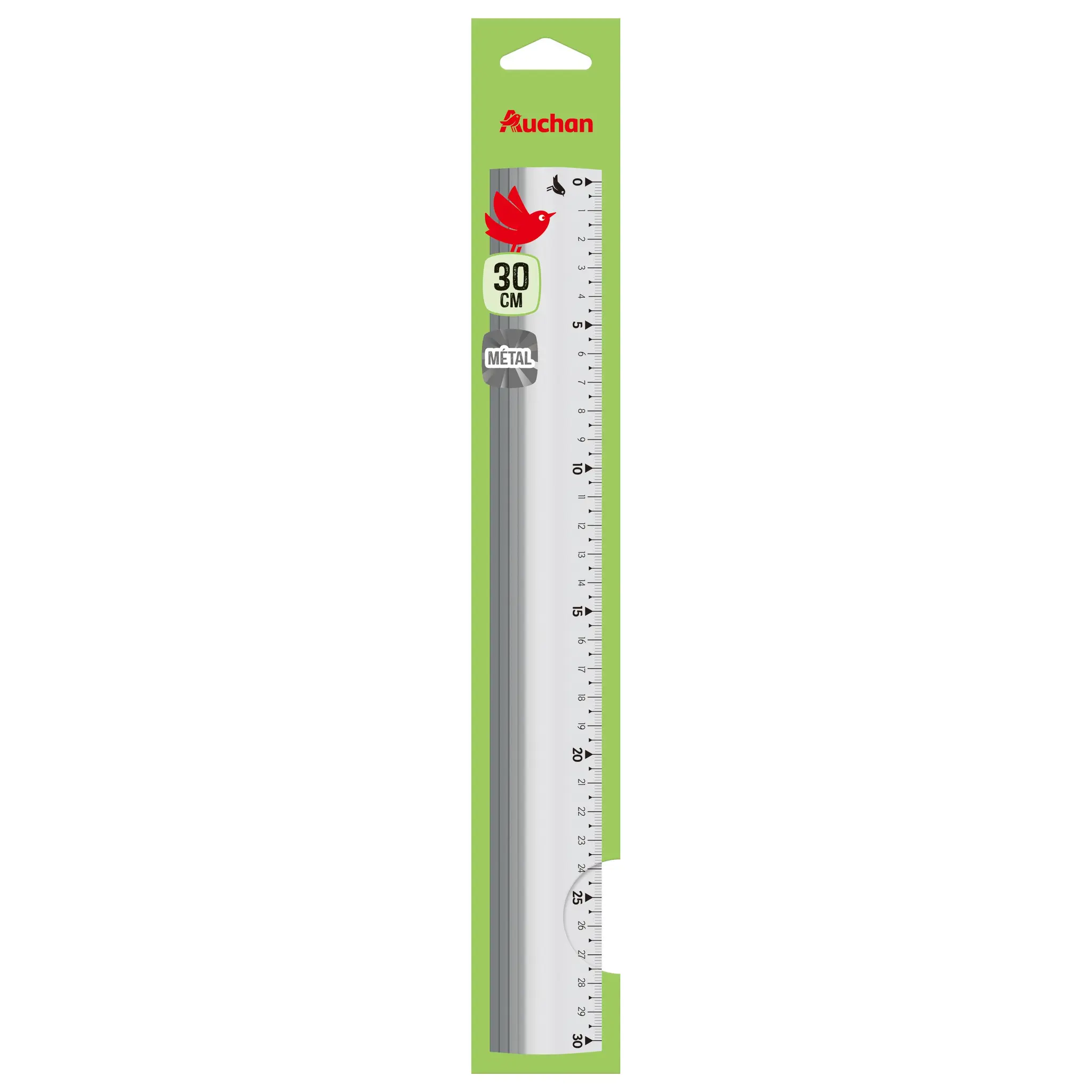 AUCHAN Triple décimètre aluminium
