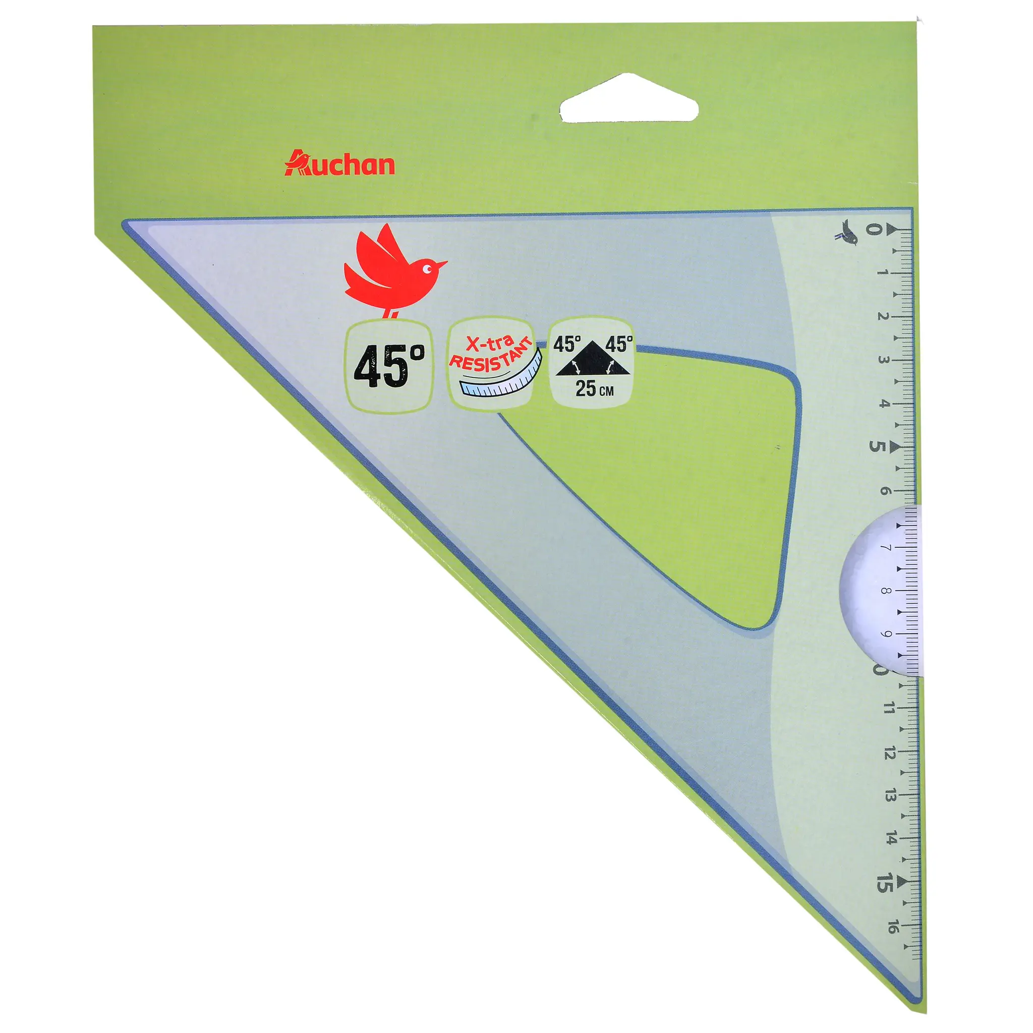 AUCHAN Équerre 45° 25cm Incassable