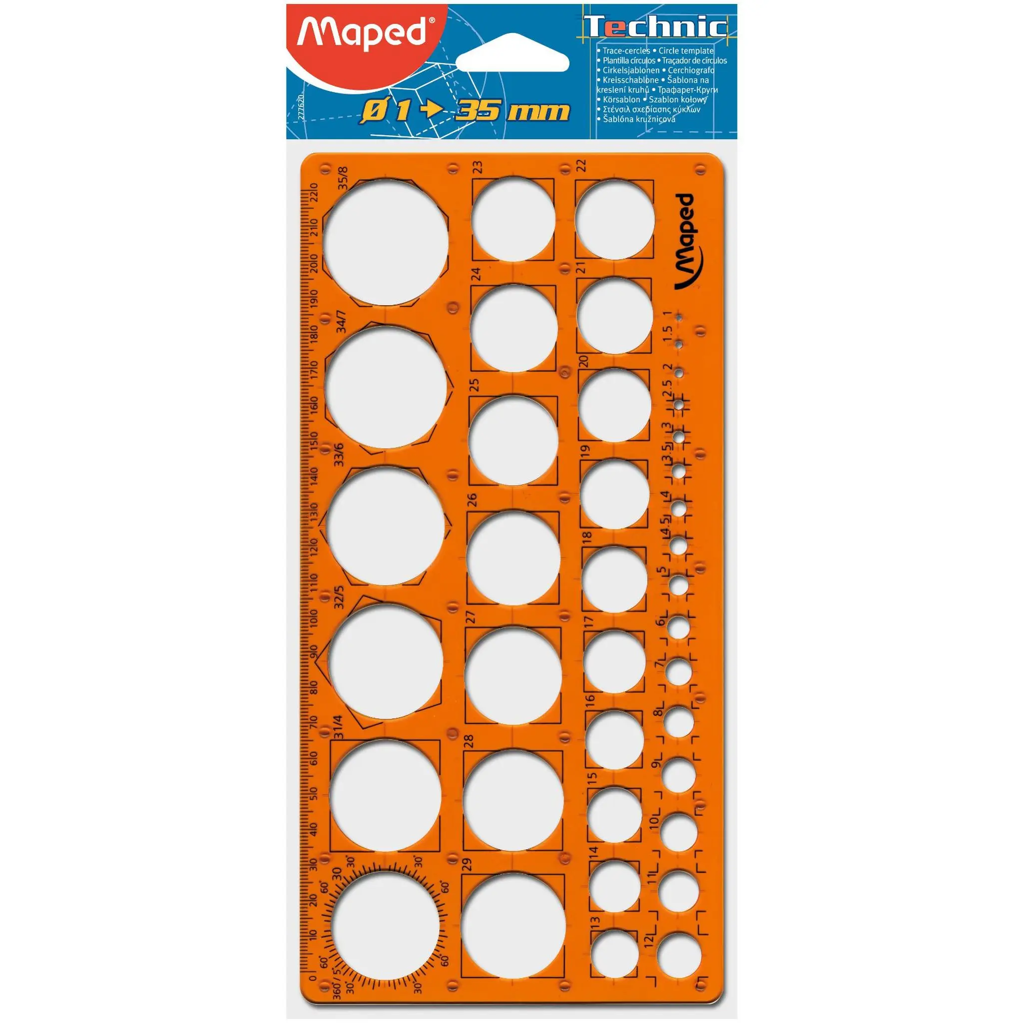 MAPED Trace-cercle pairs et impairs de 1 à 35 mm MAPED