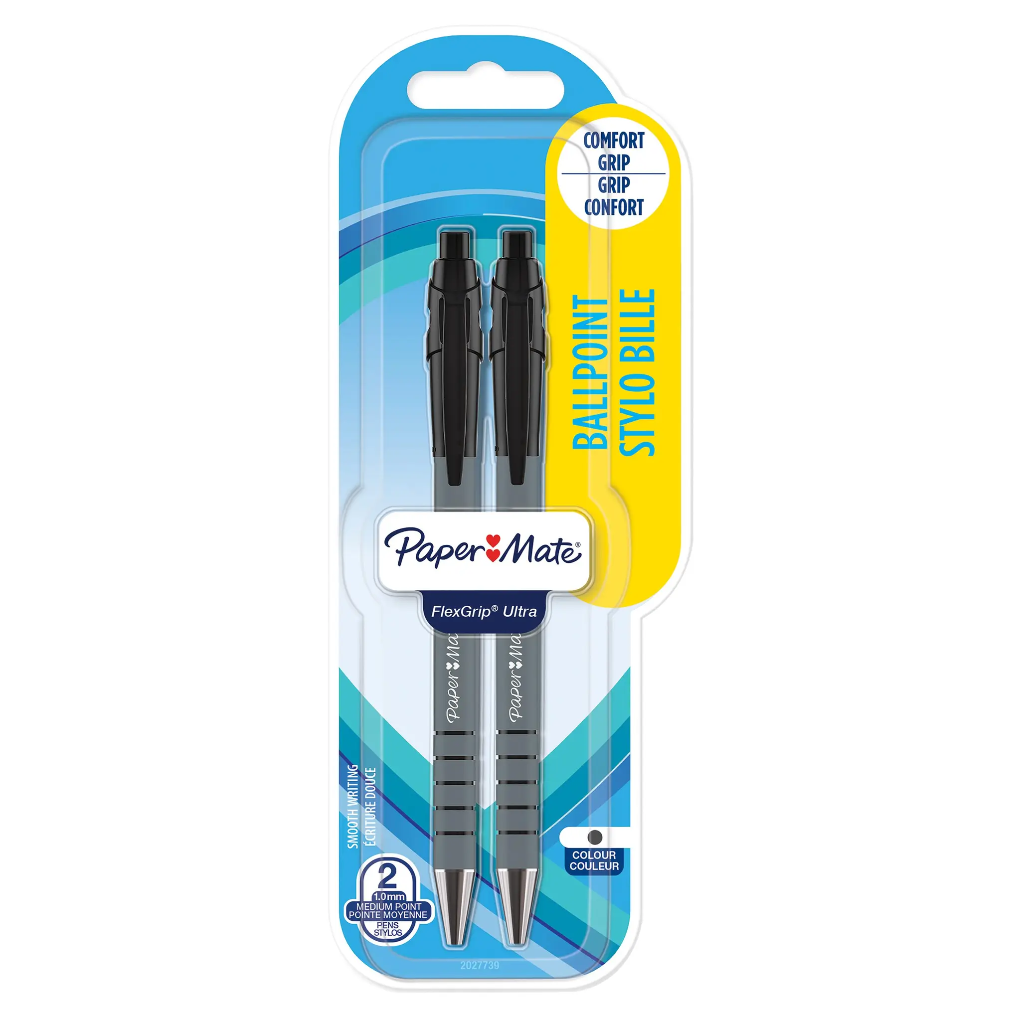 Stylo à bille Flexgrip noir x2 PAPER MATE