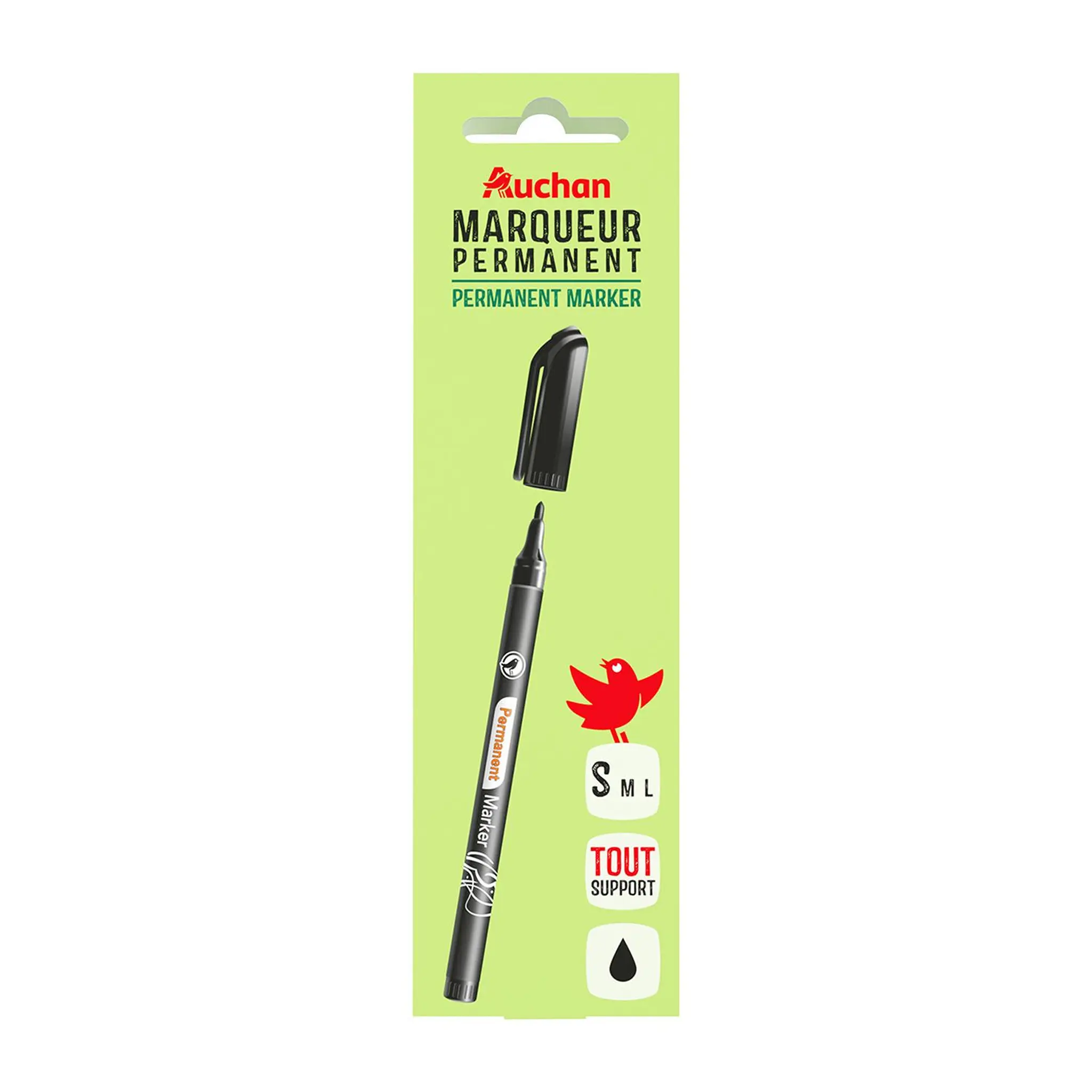 AUCHAN Marqueur permanent pointe fine