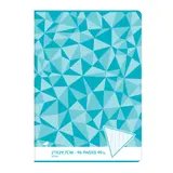 AUCHAN Cahier piqué 21x29,7cm 96 pages grands carreaux Seyes coloris aléatoire motif triangles