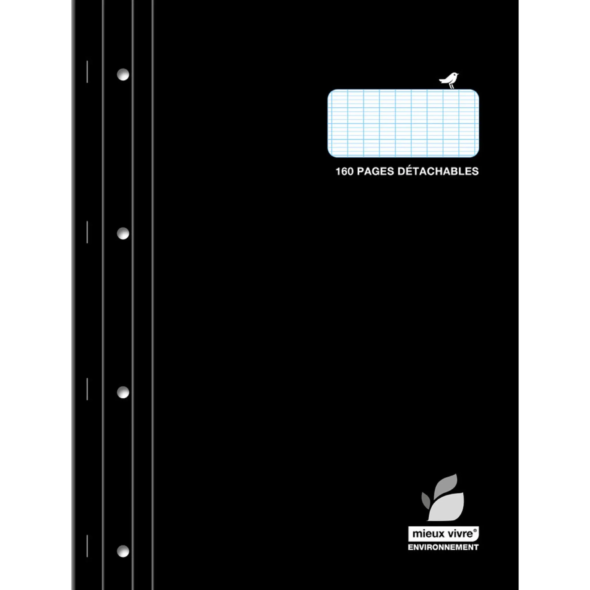 AUCHAN Bloc de feuilles détachables 22.5 x 29.7 160P séyès 80G