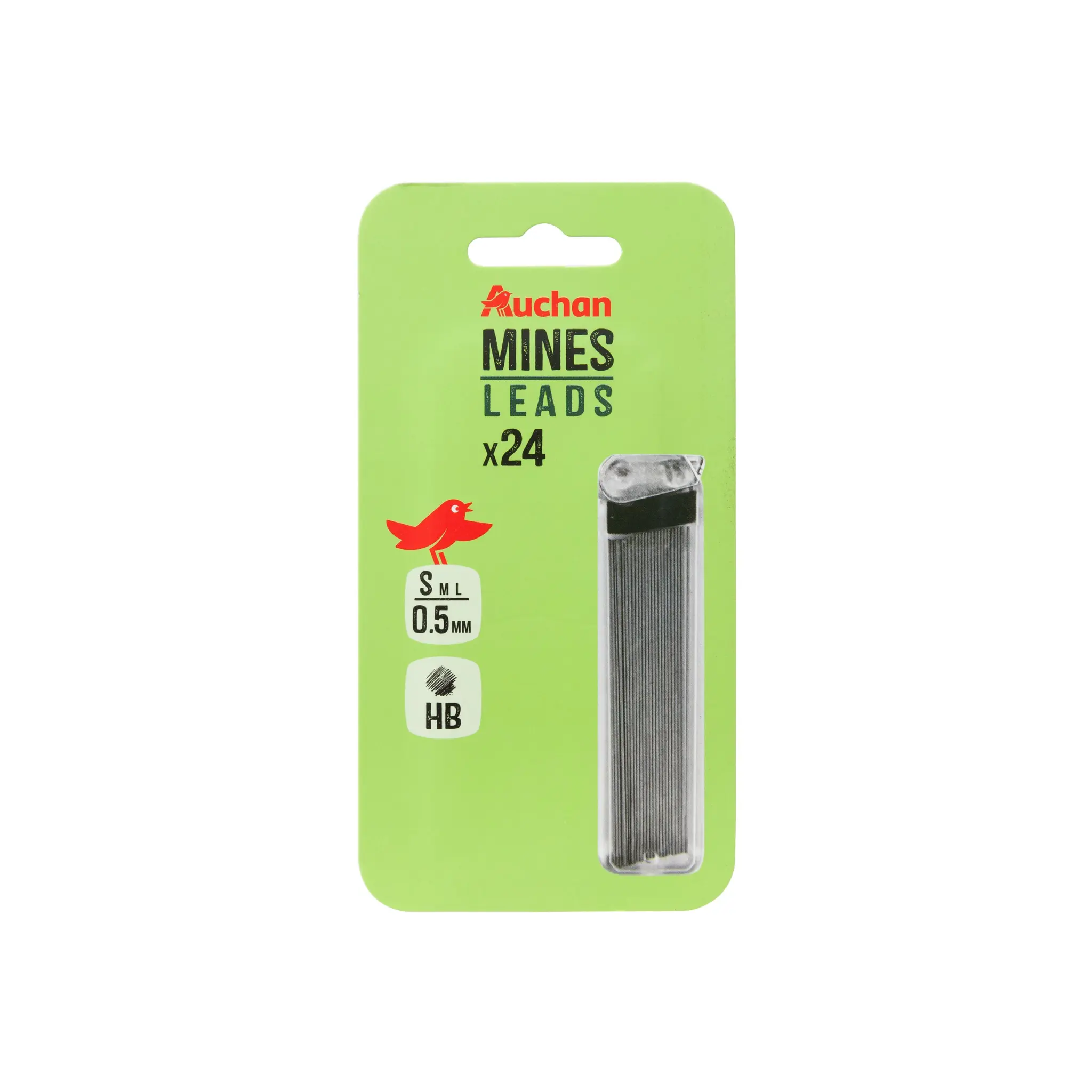 AUCHAN Recharge Mines x 24 HB 0.5mm