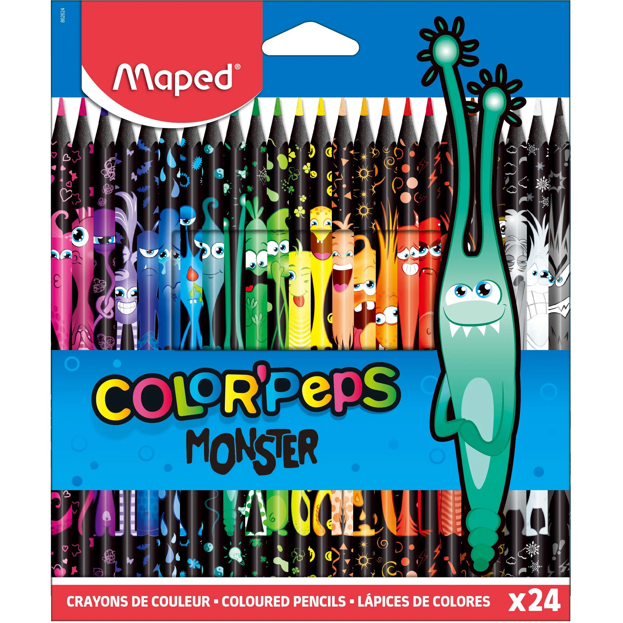 MAPED Crayons de couleurs Color Peps Monstres x24