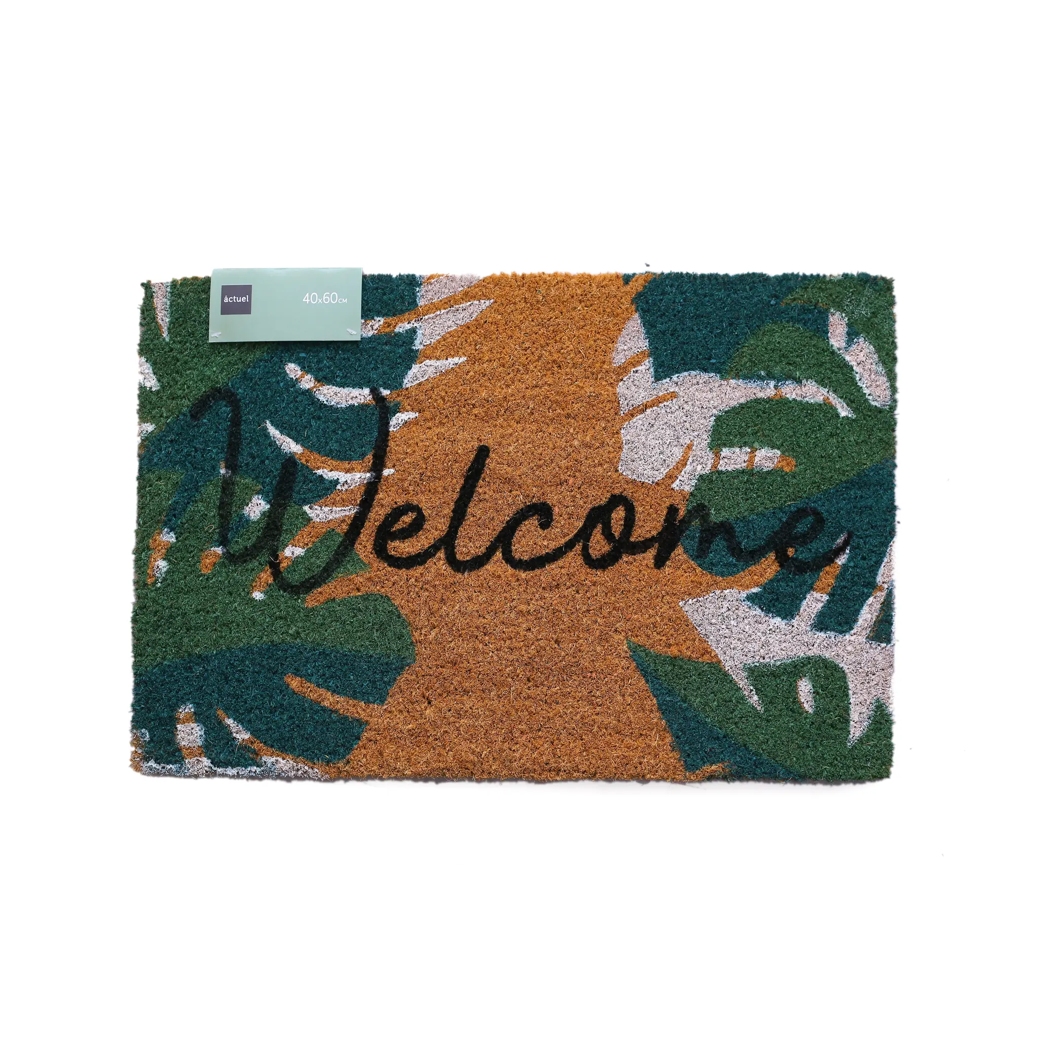 ACTUEL TAPIS COCO IMPRIME FLEURS 40CM X 60CM