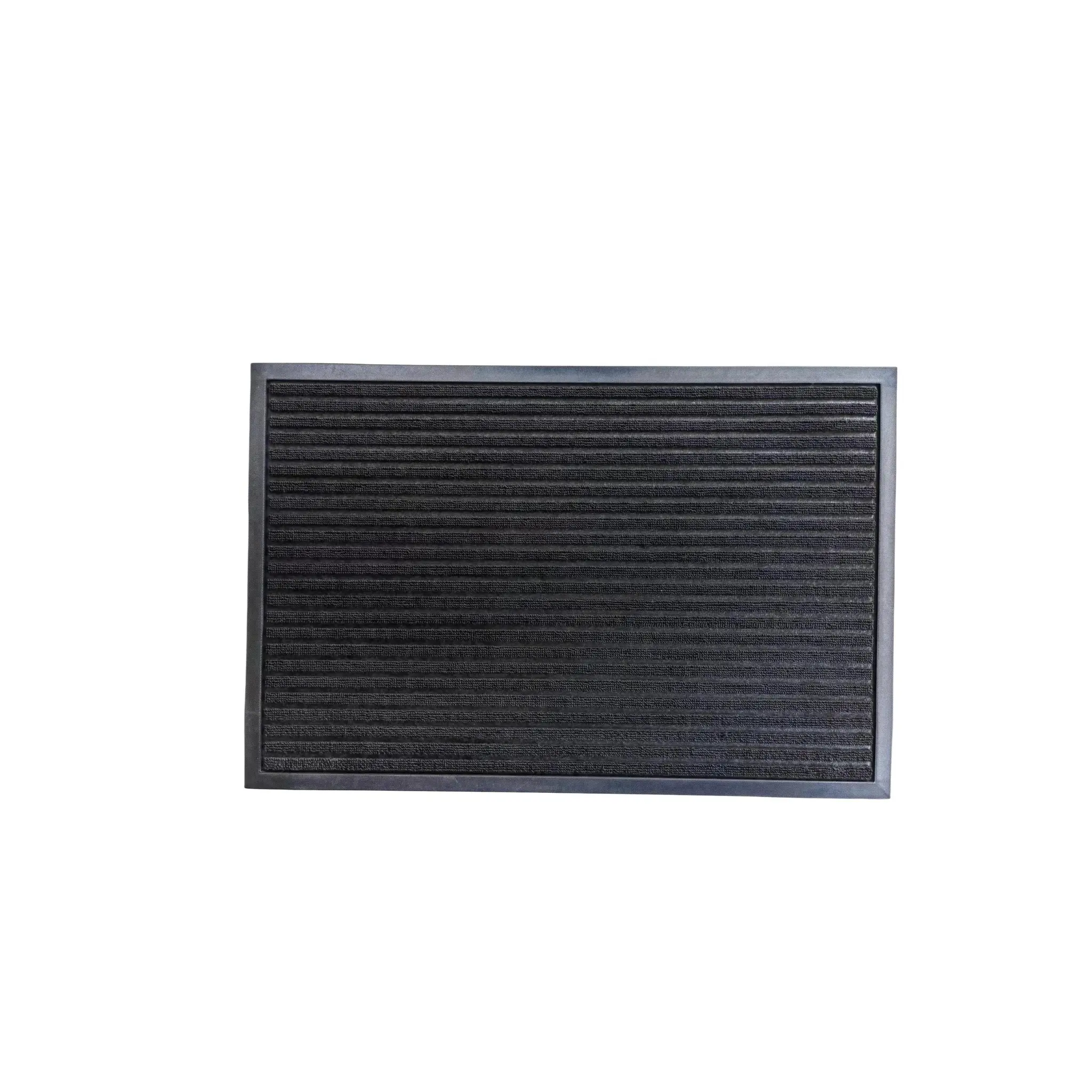 AUCHAN Paillasson velours 60X90 rayure support caoutchouc