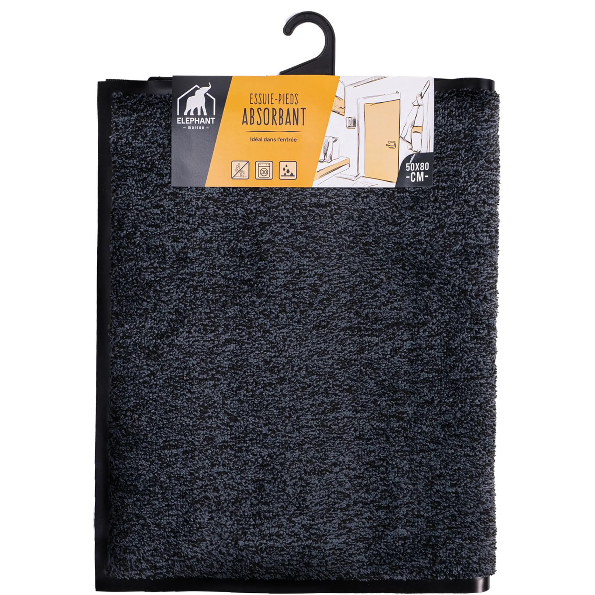 ELEPHANT Essuie-pieds absorbant sur cintre