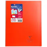 CLAIREFONTAINE Cahier piqué 24x32cm 96 pages grands carreaux Seyes - Rouge
