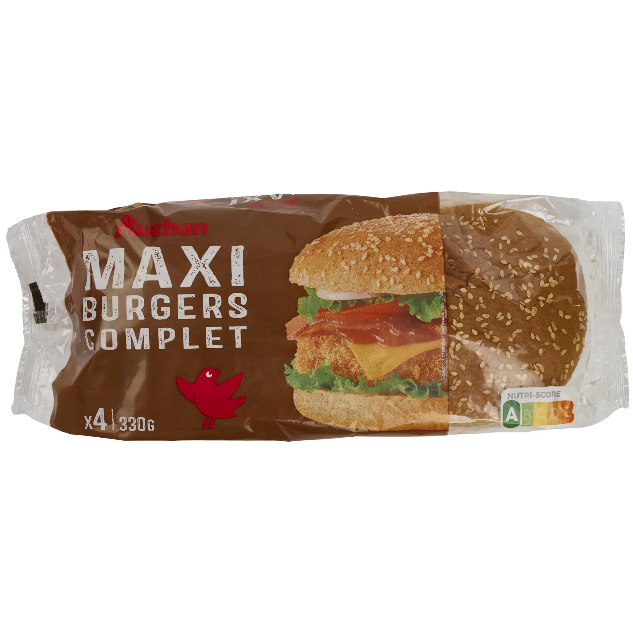 AUCHAN Pain burger maxi complet