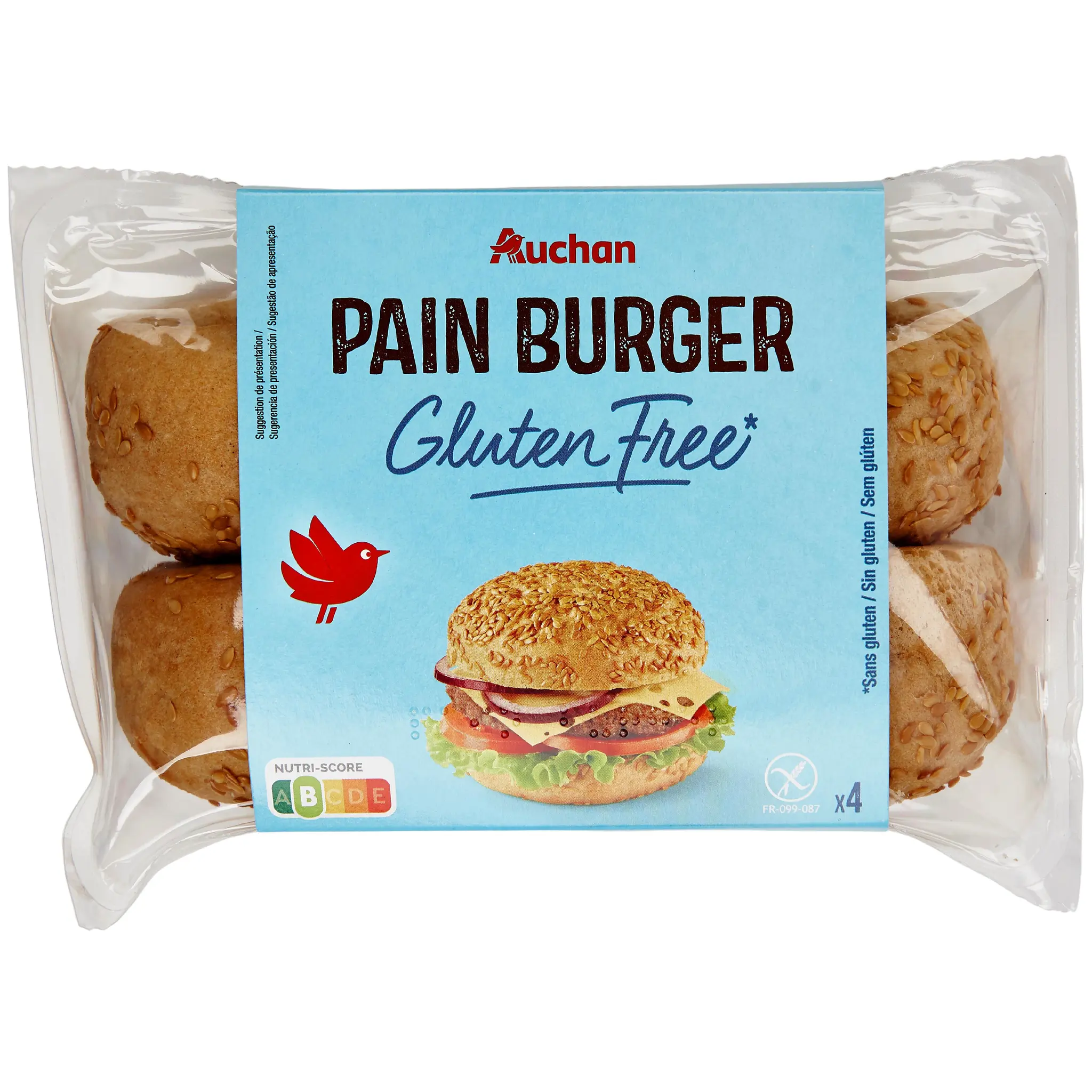 AUCHAN Pain burger sans gluten