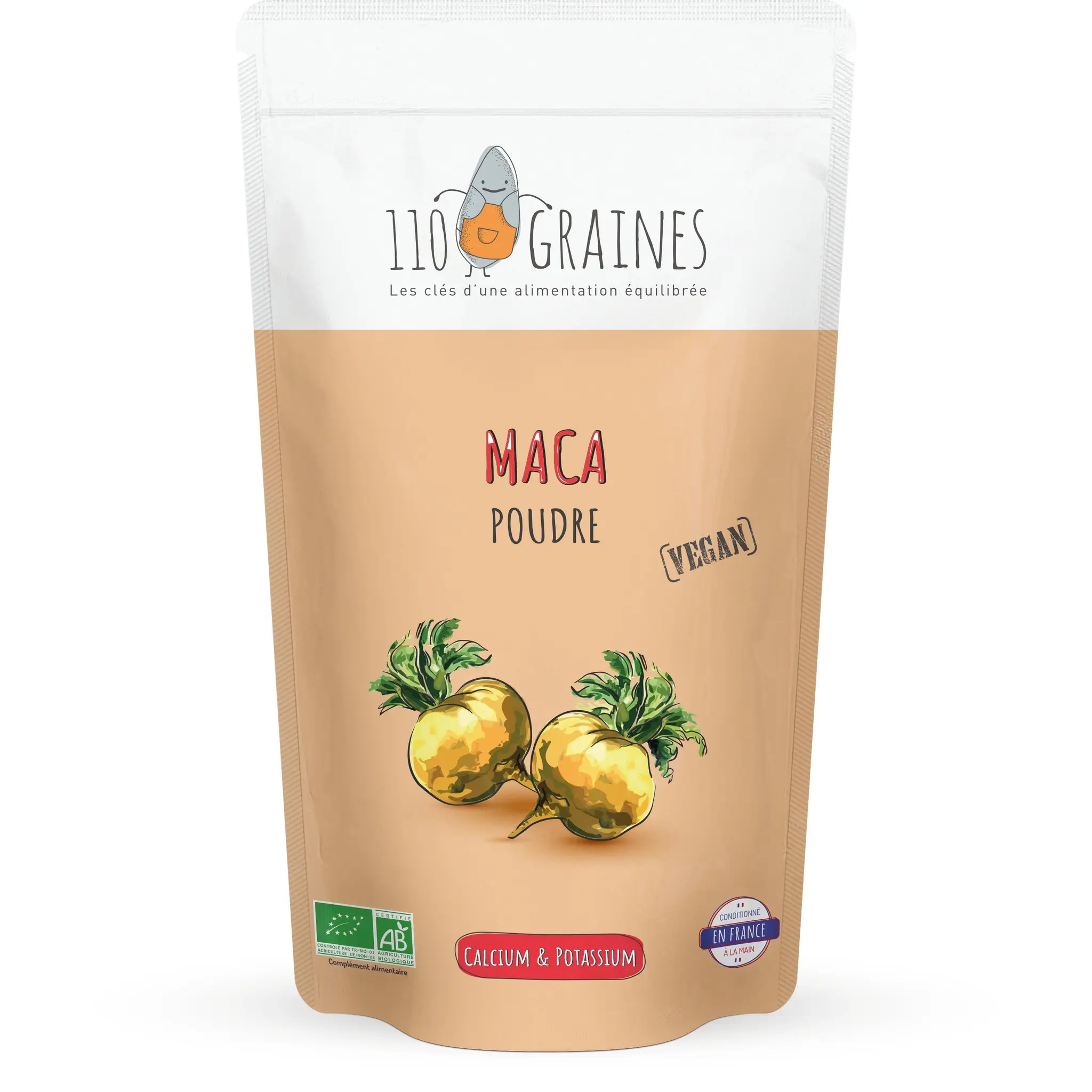110 GRAINES Complément alimentaire maca en poudre bio
