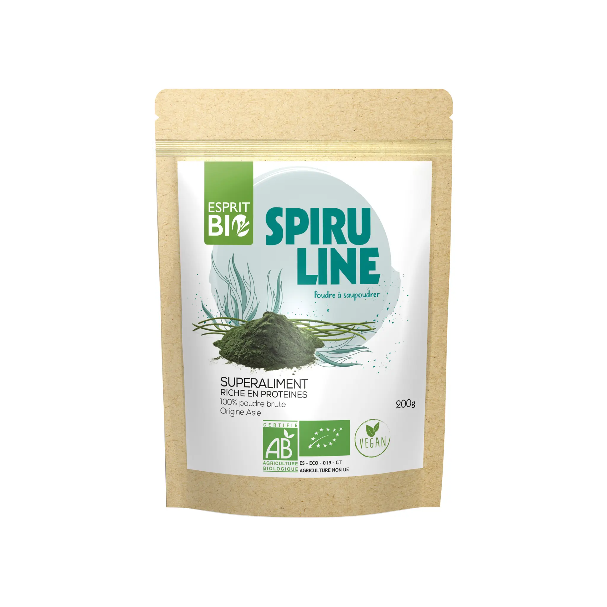 ESPRIT BIO Spiruline en poudre riche en protéine