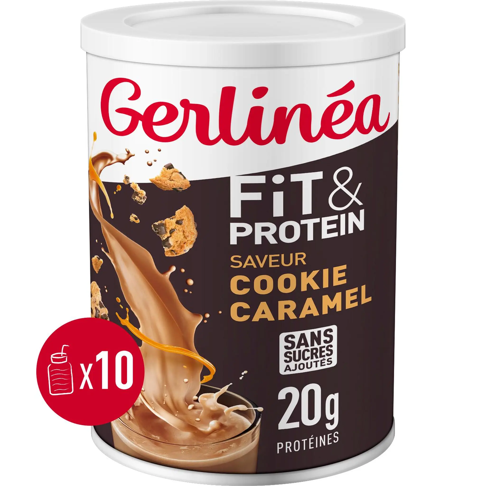 GERLINEA Fit et protein préparation pour boisson saveur cookie caramel