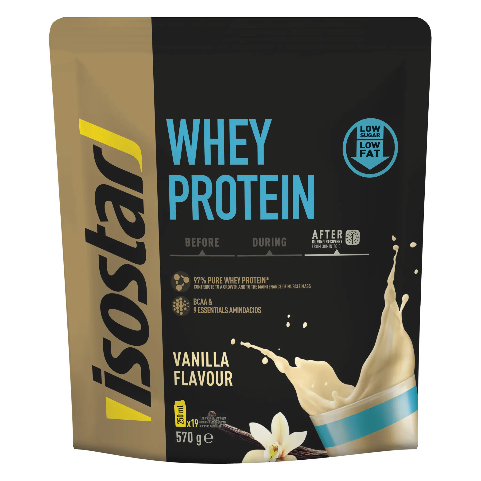 ISOSTAR Boisson Whey Protein saveur vanille préparation en poudre