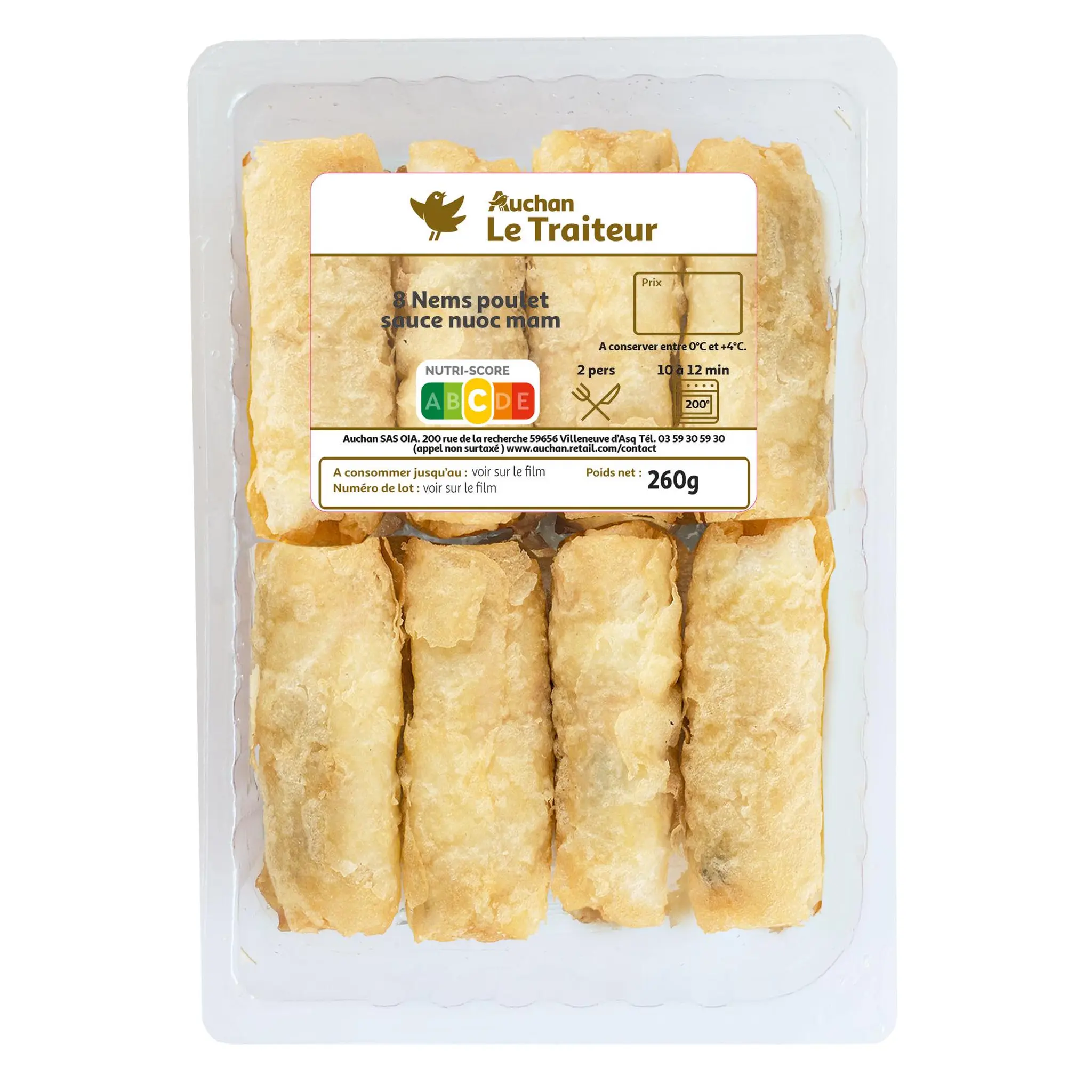 AUCHAN LE TRAITEUR Nem de poulet