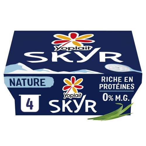 Yoplait Skyr Nature Recette Au Yaourt Riche En Proteine Pots 4x100g