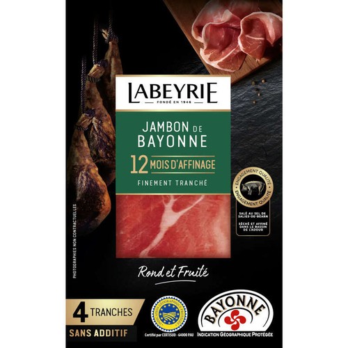 Labeyrie Jambon De Bayonne Igp Affiné 12 Mois 80g