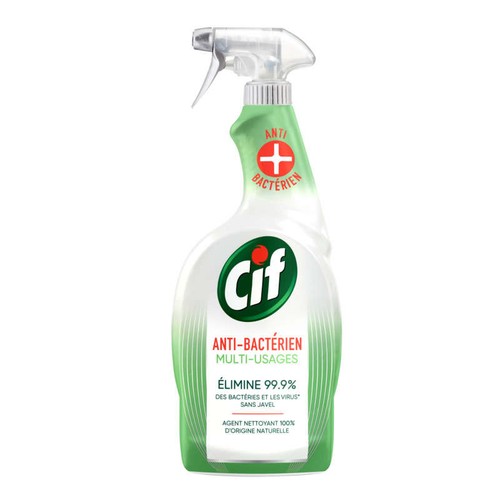 Cif Spray Nettoyant Antibactérien & Brillance Multi-Usages 750ml