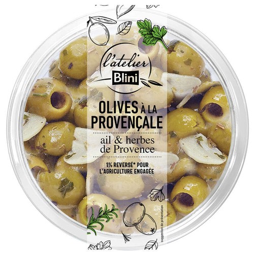 L'Atelier Blini Olives à la Méditerranéenne Ail & Fines Herbes 150g