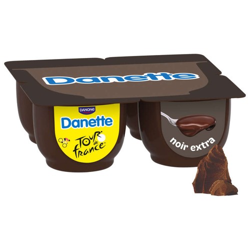 Danette Crème Dessert Chocolat Noir Extra 4x125g
