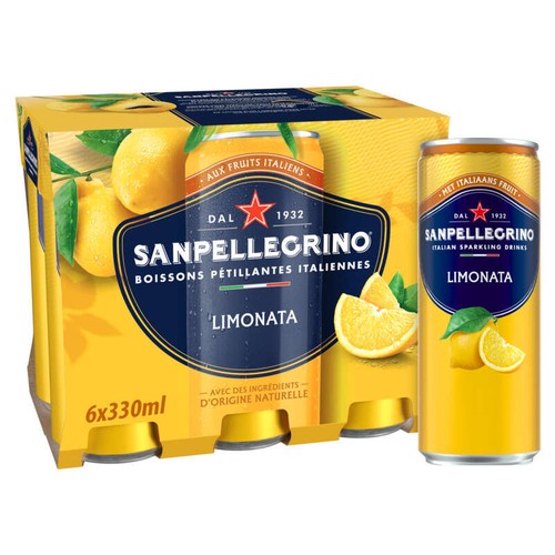 San Pellegrino Eau Gazeuse Aromatisée au Jus de Citron 6x33cl