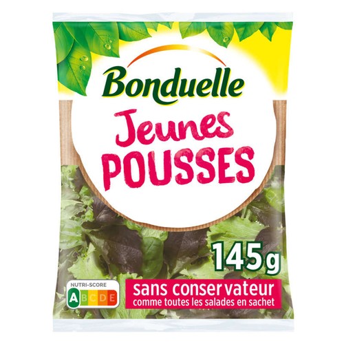 Bonduelle Jeunes pousses de batavia laitue rouge et laitue verte 145g