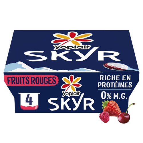 Yoplait Skyr Fruits Rouges 0% M.G. 4x100g