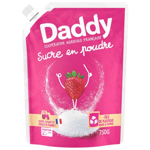 Daddy Sucre En Poudre La Poche Kraft 750g