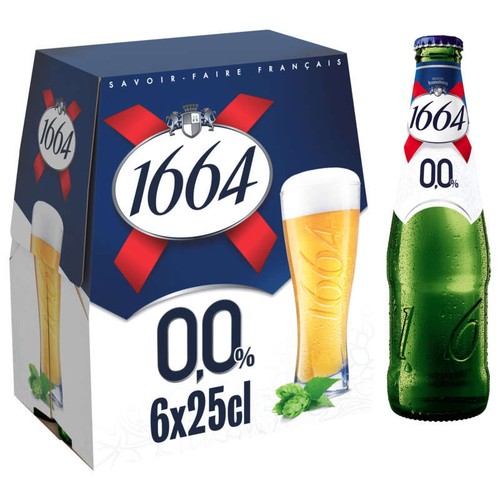 1664 Bière Blonde Sans Alcool 0,0% 6x25cl