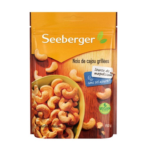 Seeberger Noix De Cajou Grillées, Non Salées 150g