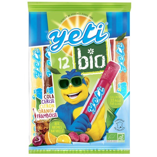 Yeti Sucettes rafraîchissantes panachés Bio 580g