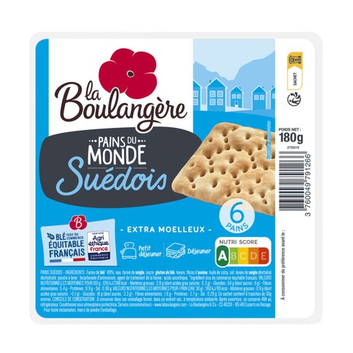 La Boulangère 6 Pains suédois 180g