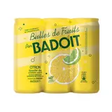 BADOIT Canettes Bulles de Fruits Citron Touche de Citron Vert 6x33CL