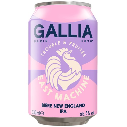 Gallia east machine Bière new england IPA non filtrée 5% vol. 33cl