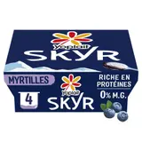 Yoplait Skyr Myrtille Yaourt Riche En Proteine 0% M.G. Pots 4x100g