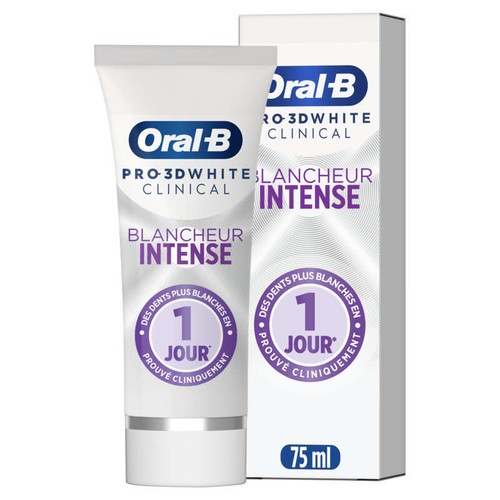 Oral-B 3D White Clinical Blanc Éclatant Dentifrice 75ml