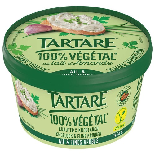 Tartare Végétal Fromage À Tartiner Ail Et Fines Herbes 140g