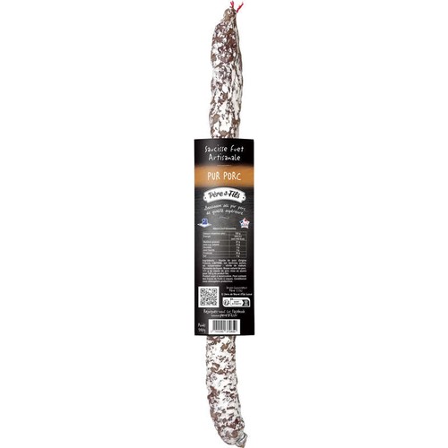 Père 3 Fils Saucisse Fuet pur porc Artisanale 140g