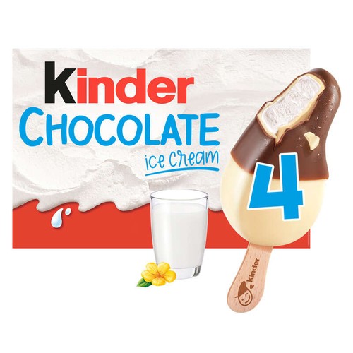 Kinder chocolat au lait ice cream x4 152g