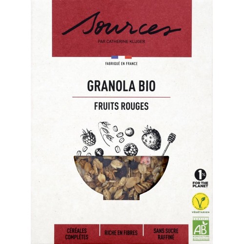 Sources Granola Fruits Rouges Bio 350g