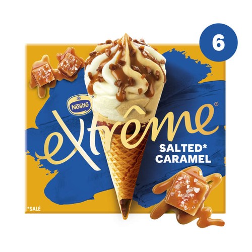 Nestlé Cônes Extreme salted caramel x6 426g
