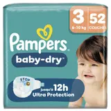 Pampers Baby-Dry Taille 3 - 6kg-10kg – x52 Couches