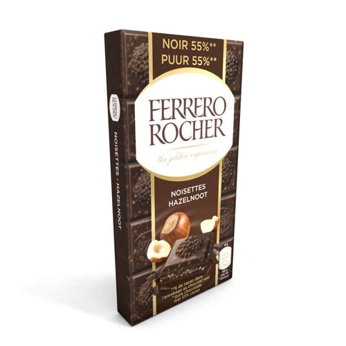 Ferrero Rocher Tablette De Chocolat Noir Noisettes 90g