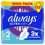 Always Ultra Jour Serviettes Menstruelles Avec Ailettes Long Taille 2 x32