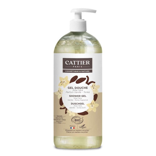 Cattier Gel Douche parfum vanille et tonka 1L